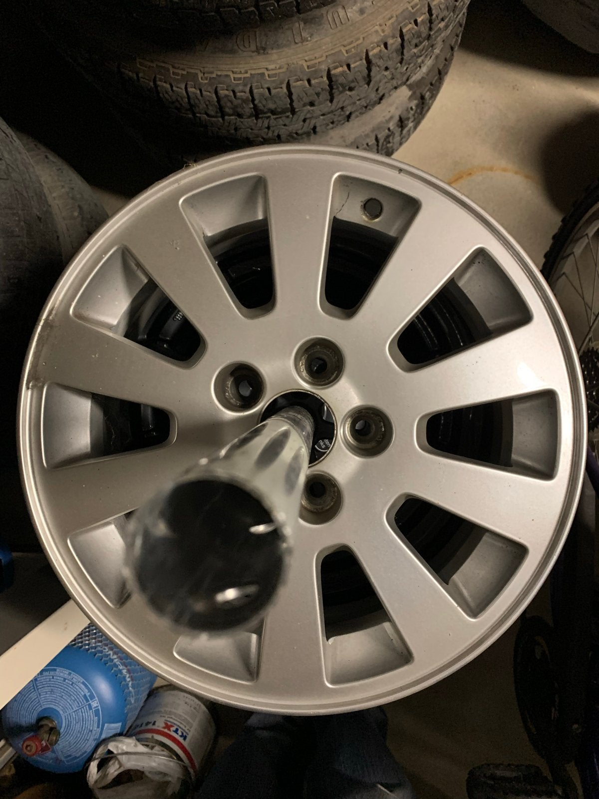 Saab / Opel Velgen 10-spaaks en velgen met winterbanden., 15 inch, Velg(en), Gebruikt, 215 mm