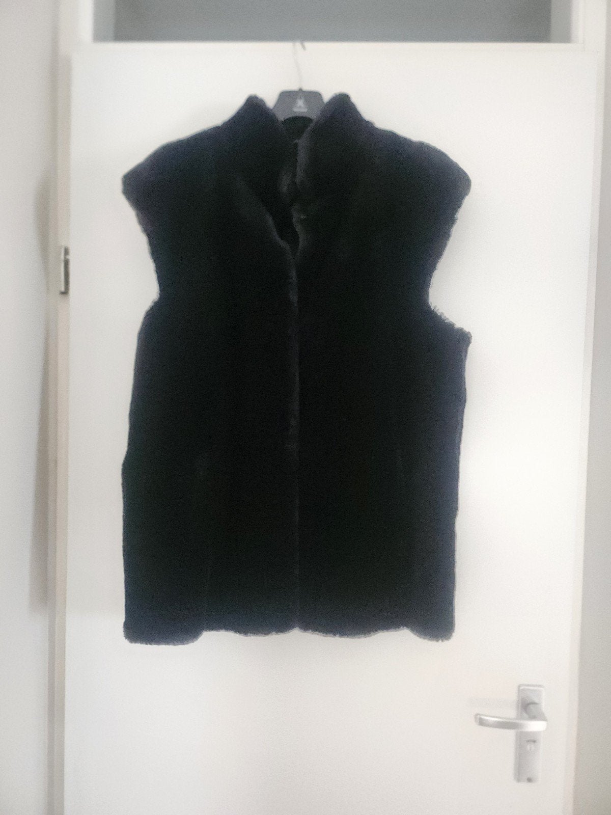 Zwarte vintage faux fur bodywarmer / bontjas / bontje M/L, Kleding | Dames, Bodywarmers, Ophalen of Verzenden, Zo goed als nieuw