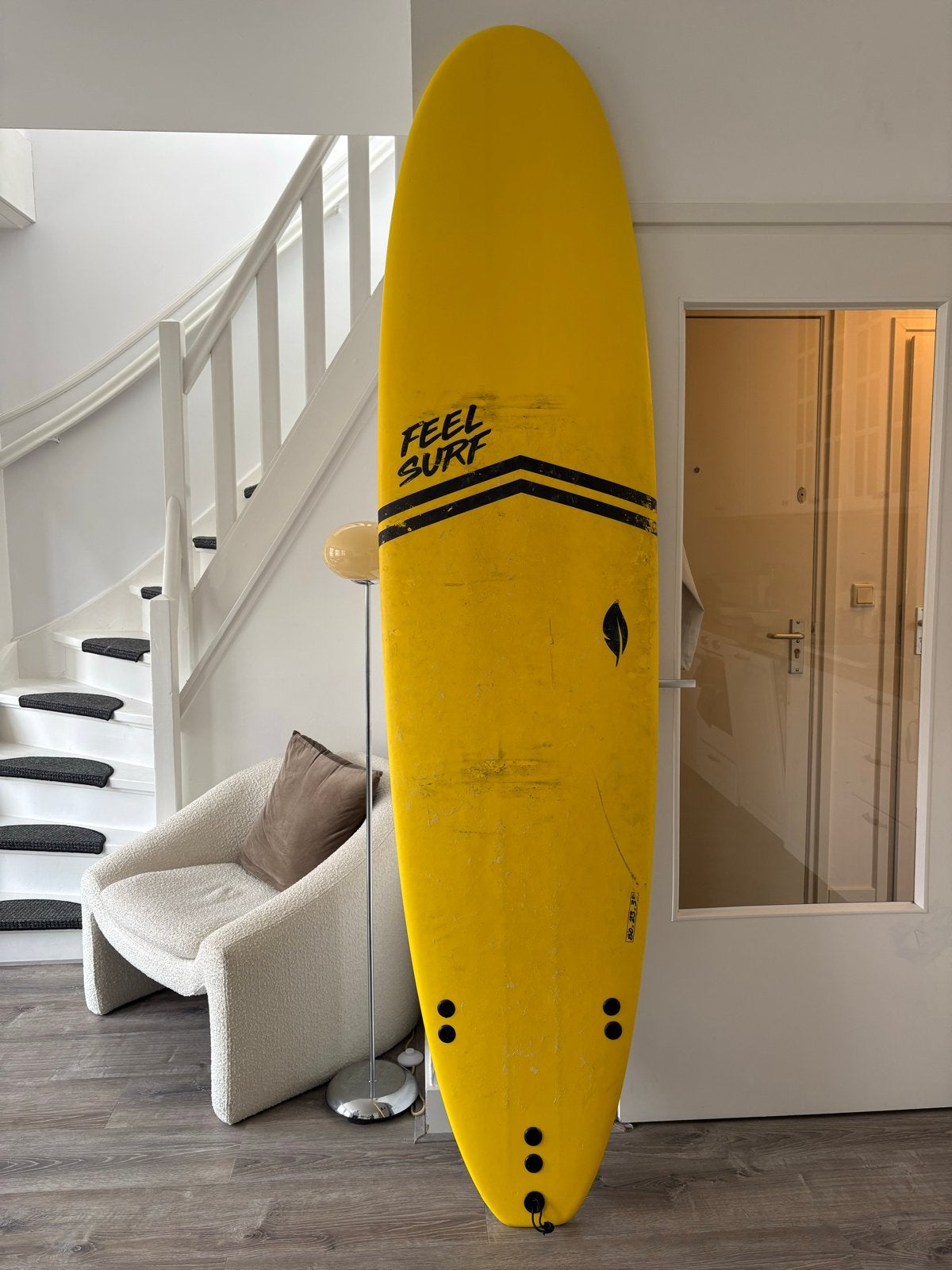 Feel Surf Softtop Surfboard 8'0" - Ideaal voor beginners, Watersport en Boten, Golfsurfen, Ophalen, Gebruikt, Funboard, Met vinnen