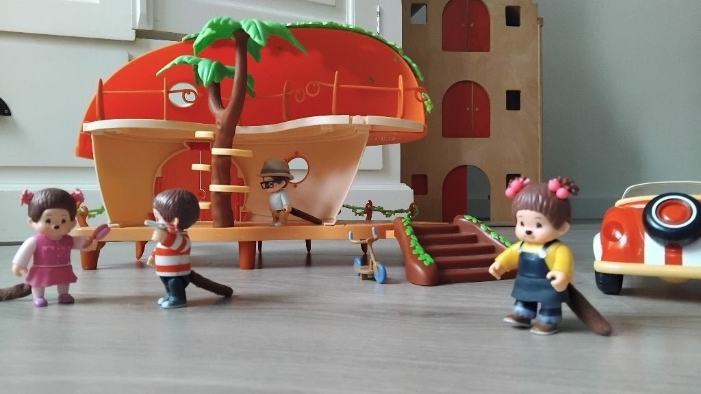 Monchhichi speelset en auto, Ophalen, Zo goed als nieuw, Kunststof