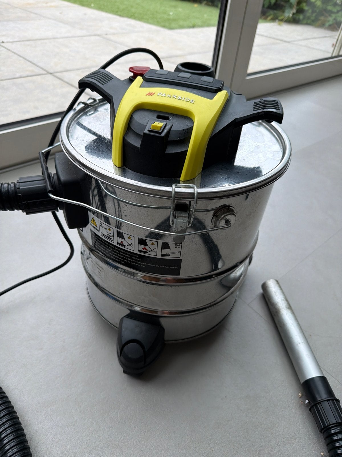 Parkside Asstofzuiger voor kachel, open haard of BBQ, Ophalen, Gebruikt, Industriële stofzuiger, Minder dan 1200 watt