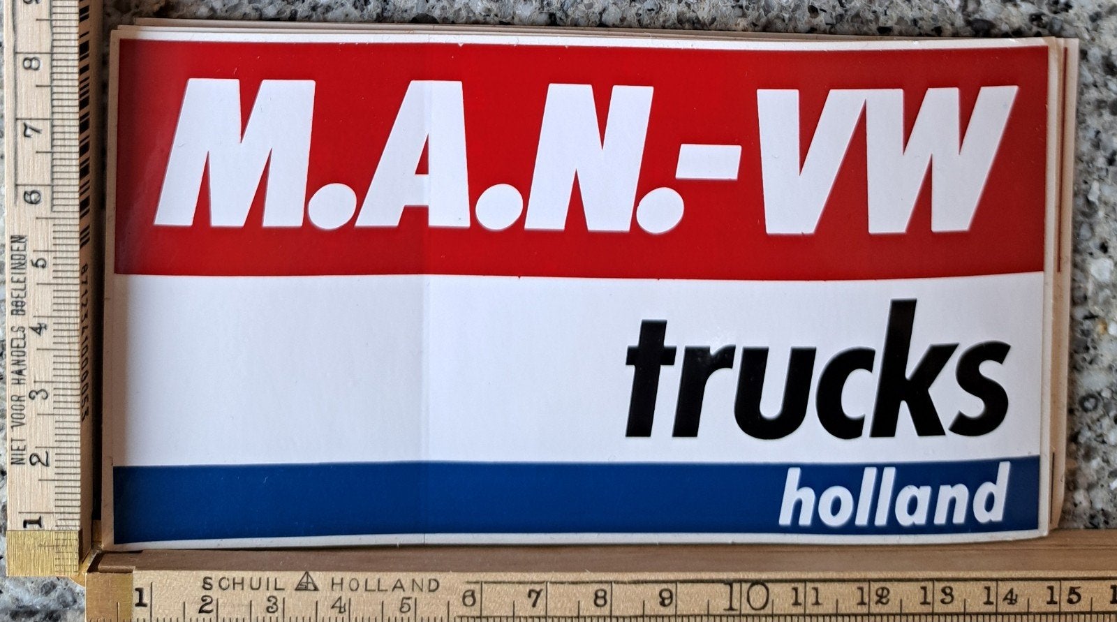 Vintage autosticker sticker M.A.N. VW trucks Holland, Verzamelen, Stickers, Ophalen of Verzenden, Zo goed als nieuw, Overige typen