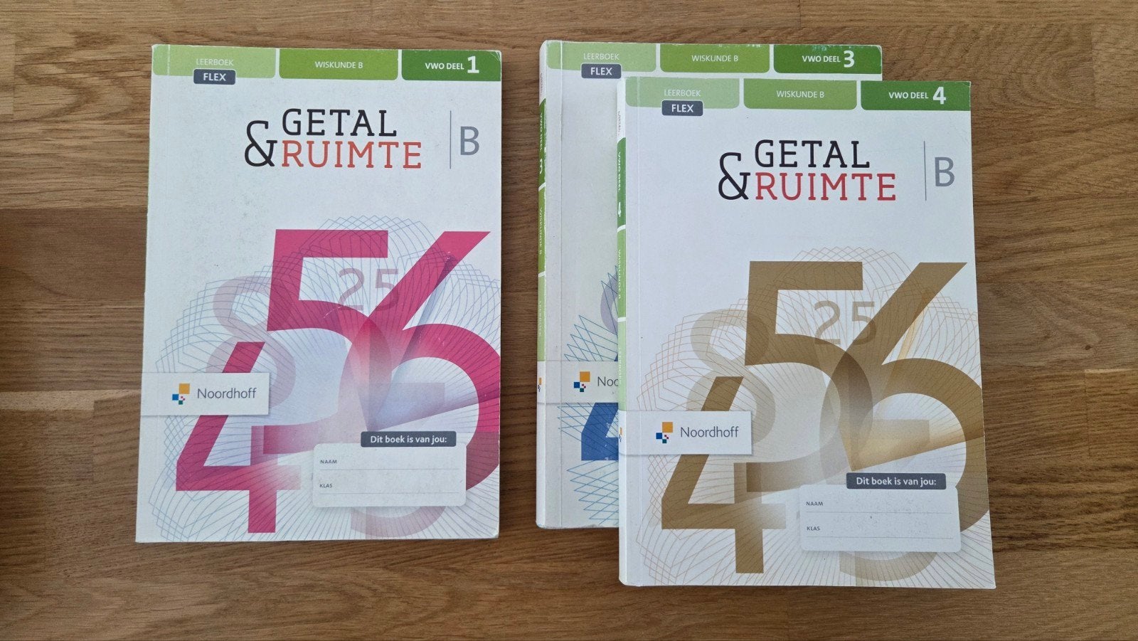 Getal & Ruimte Wiskunde B VWO deel 1, 3 en 4, Boeken, Ophalen of Verzenden, Gelezen, VWO, Wiskunde B