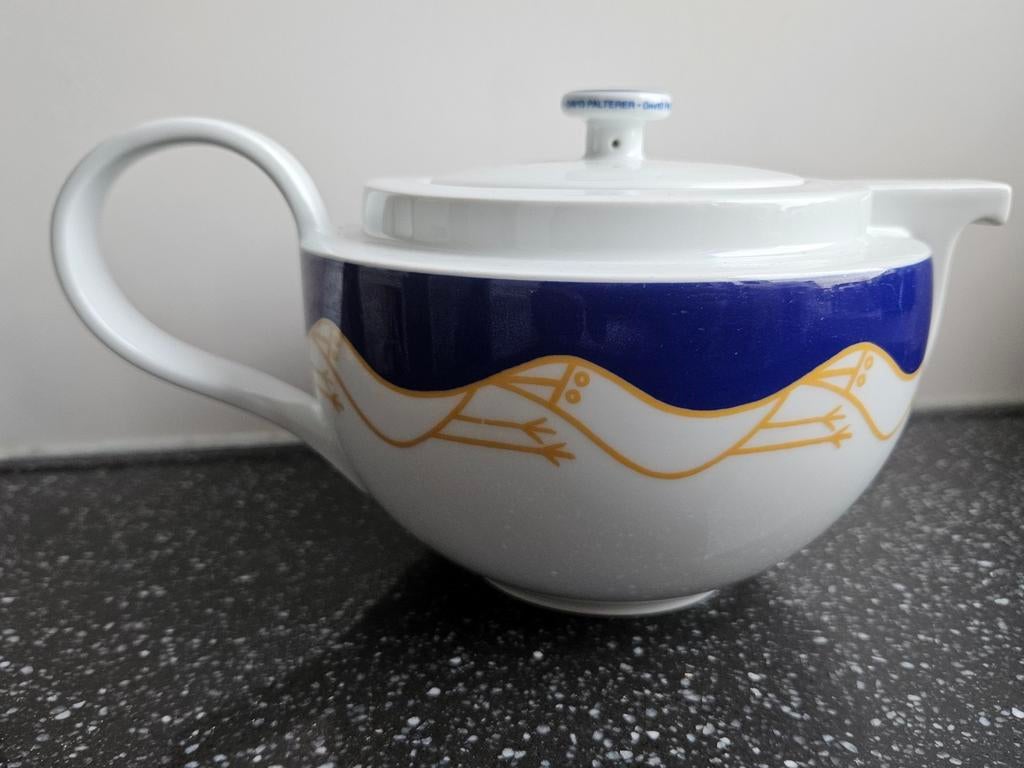Arzberg Flying Objects theepot, Huis en Inrichting, Keuken | Servies, Zo goed als nieuw, Overige typen, Overige stijlen, Porselein