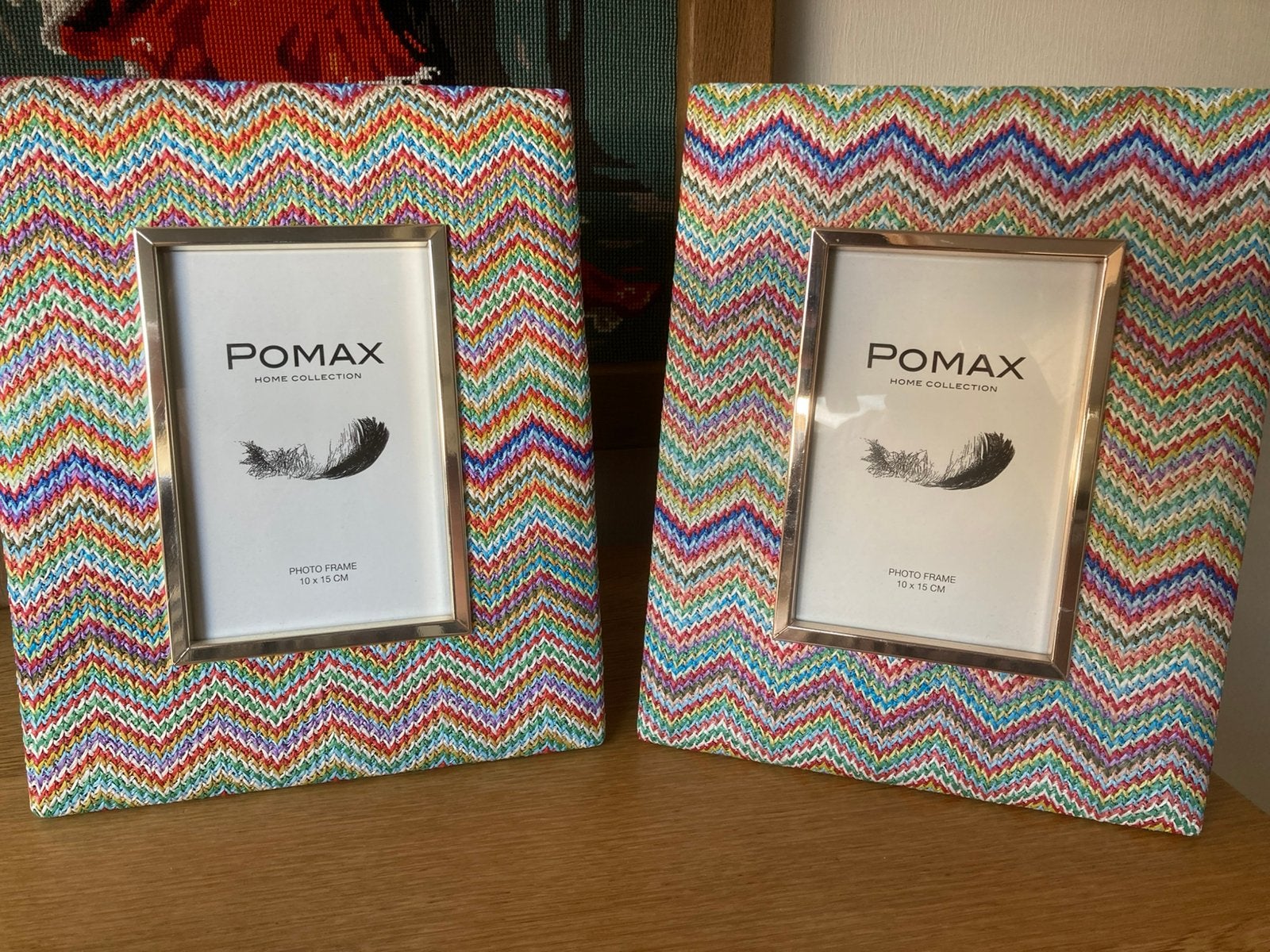 Twee nieuwe Pomax fotolijsten 10x15 cm, kleurrijk design, Ophalen of Verzenden, Nieuw