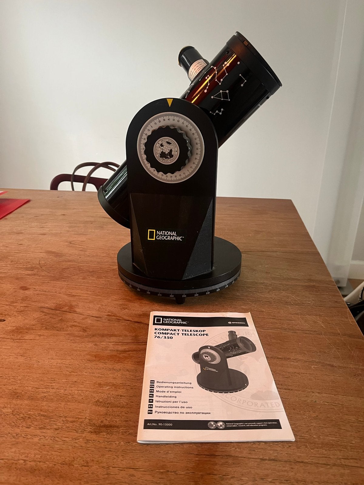 National Geographic Compact Telescoop 76/350, Audio, Tv en Foto, Optische apparatuur | Telescopen, Ophalen of Verzenden, Zo goed als nieuw