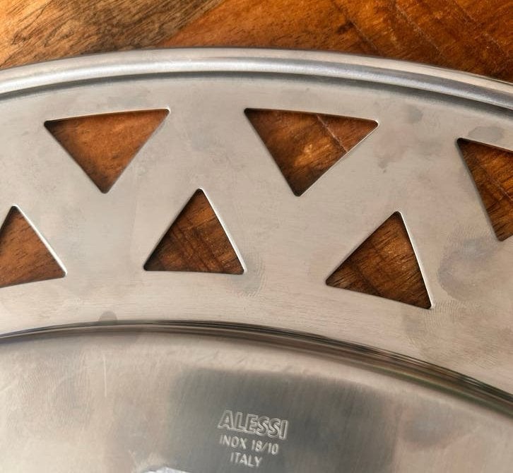 Alessi Dienblad/Schaal - RVS 18/10 - Zo goed als nieuw, Rond, Ophalen of Verzenden, Zo goed als nieuw, Metaal