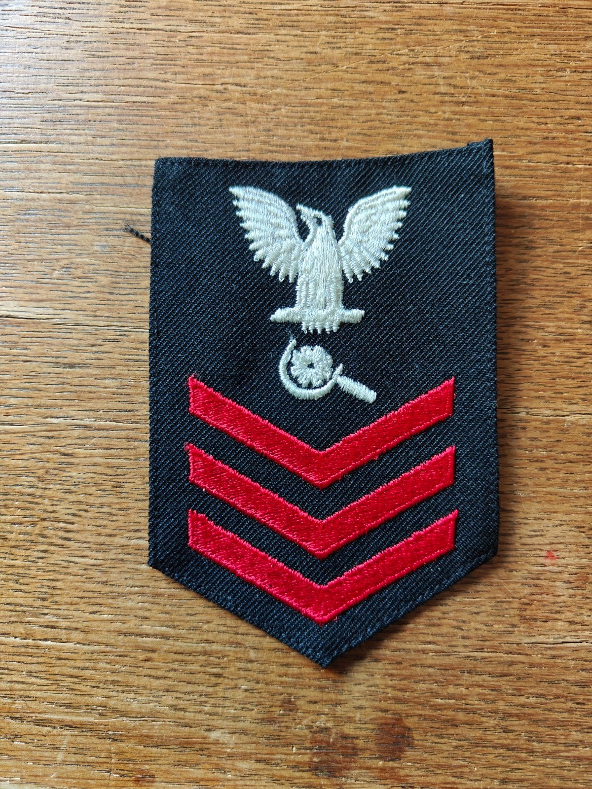 Navy rang patch zwart 12, Ophalen of Verzenden, Marine, Nederland, Embleem of Badge