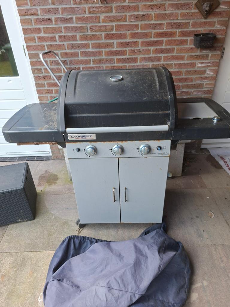Campingaz gasbarbecue met 3 branders en zijbrander, Tuin en Terras, Gasbarbecues, Ophalen, Gebruikt, Campingaz
