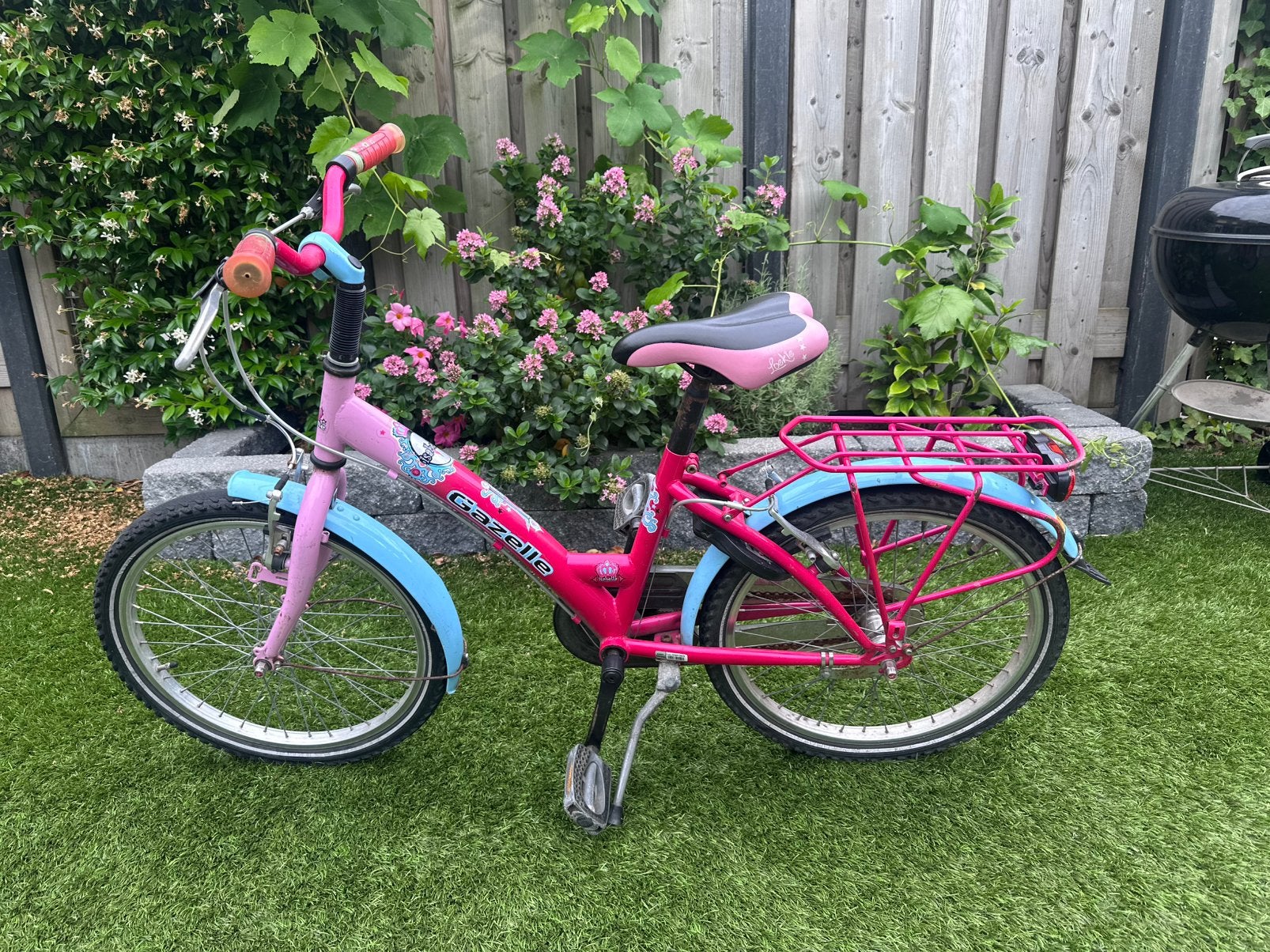 Meisjes Kinderfiets 20inch (Gazelle), Ophalen, Gebruikt, Gazelle, Terugtraprem