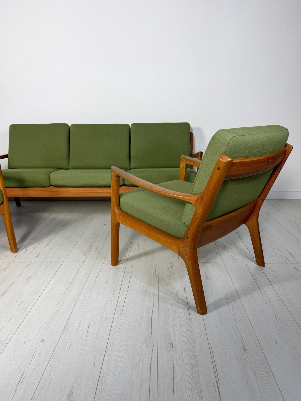 Ole Wanscher Senator teak lounge set France & Søn deens 60s, Huis en Inrichting, Ophalen of Verzenden, Zo goed als nieuw, Stof