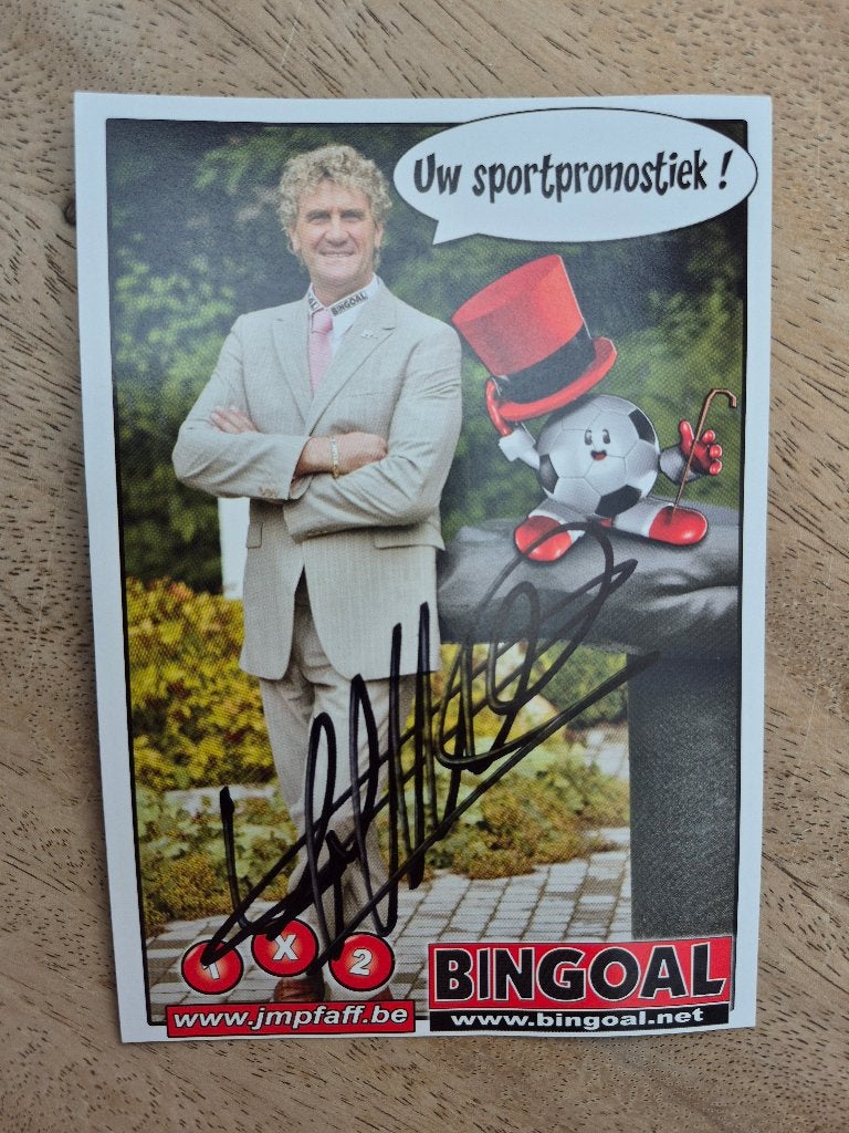 gesigneerde foto Jean Marie Pfaff, Ophalen of Verzenden, Zo goed als nieuw, Foto of Kaart