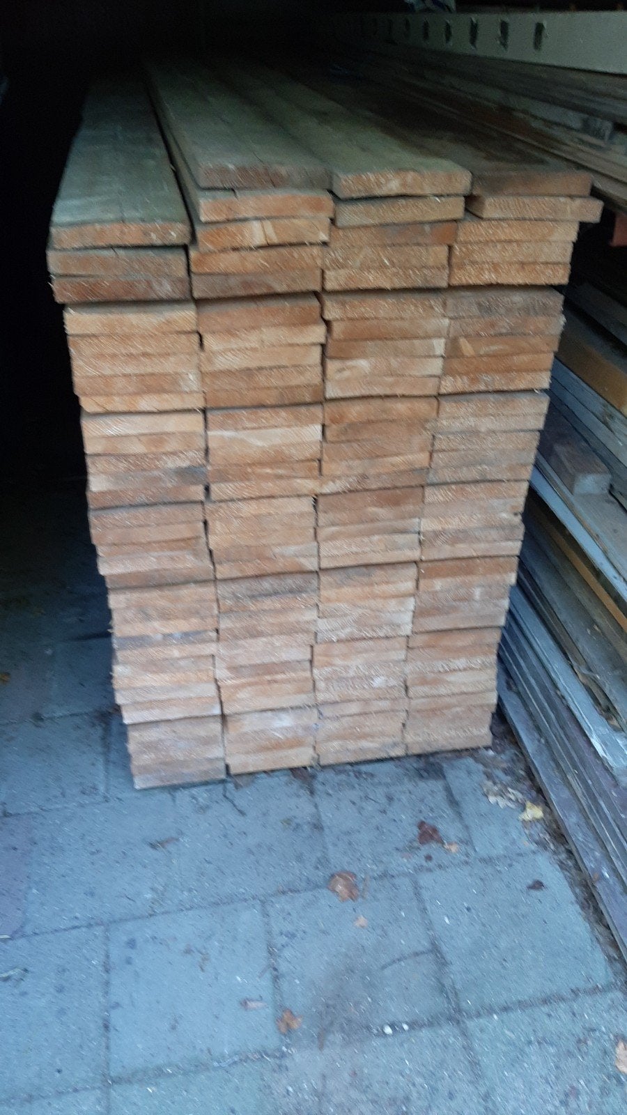 Steigerhout nieuw, Ophalen