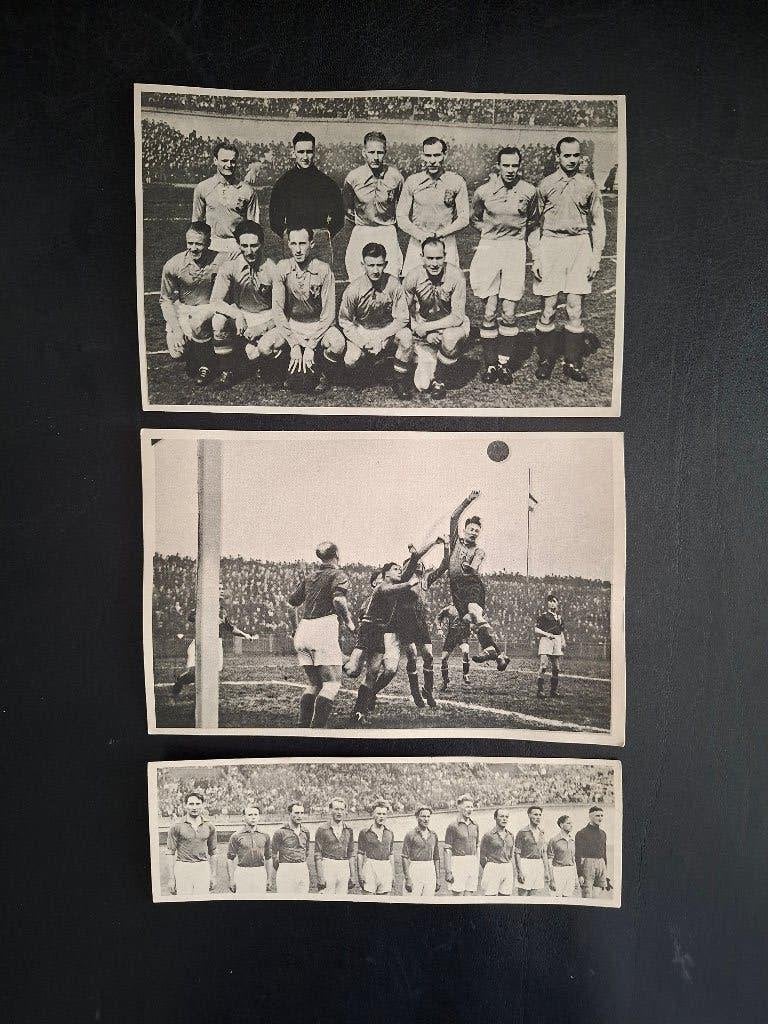 3 platen Nederlands Elftal 1947, Ophalen of Verzenden, Gebruikt, Overige binnenlandse clubs, Poster, Plaatje of Sticker