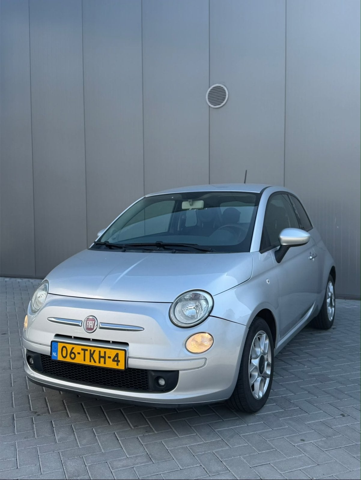 Fiat lounge 500 1.2 2010 Grijs, Auto's, Euro 5, 1242 cc, 4 cilinders, 840 kg