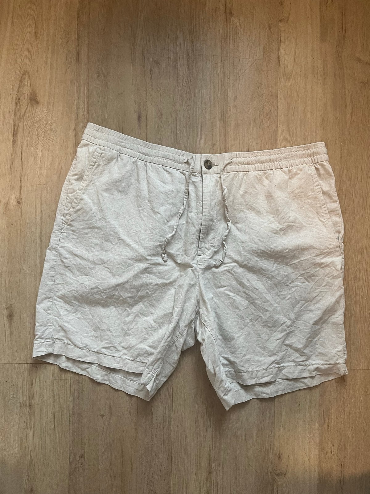 H&M Linnen Korte Broek, Ophalen of Verzenden, Gedragen, Overige maten, Beige