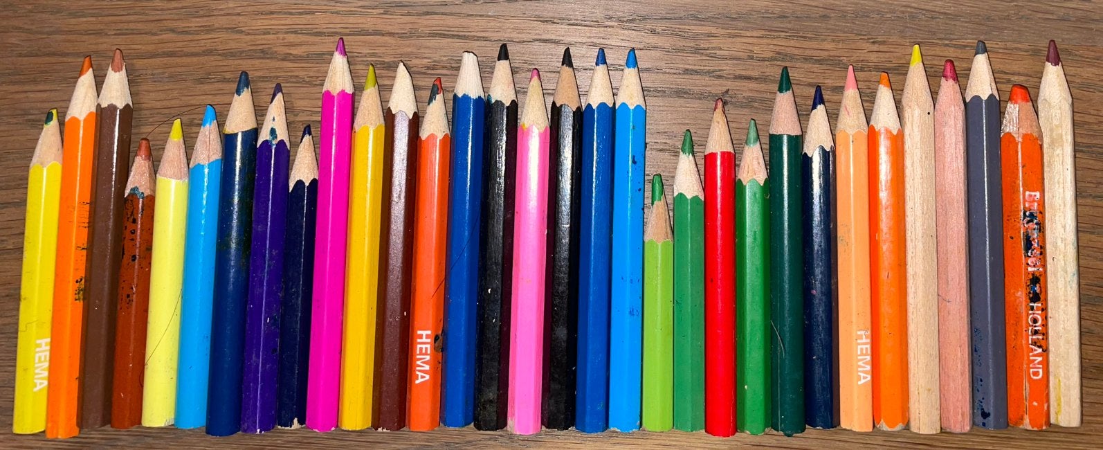 30 kleurpotloden - diverse merken en kleuren 5e, Ophalen of Verzenden, Zo goed als nieuw