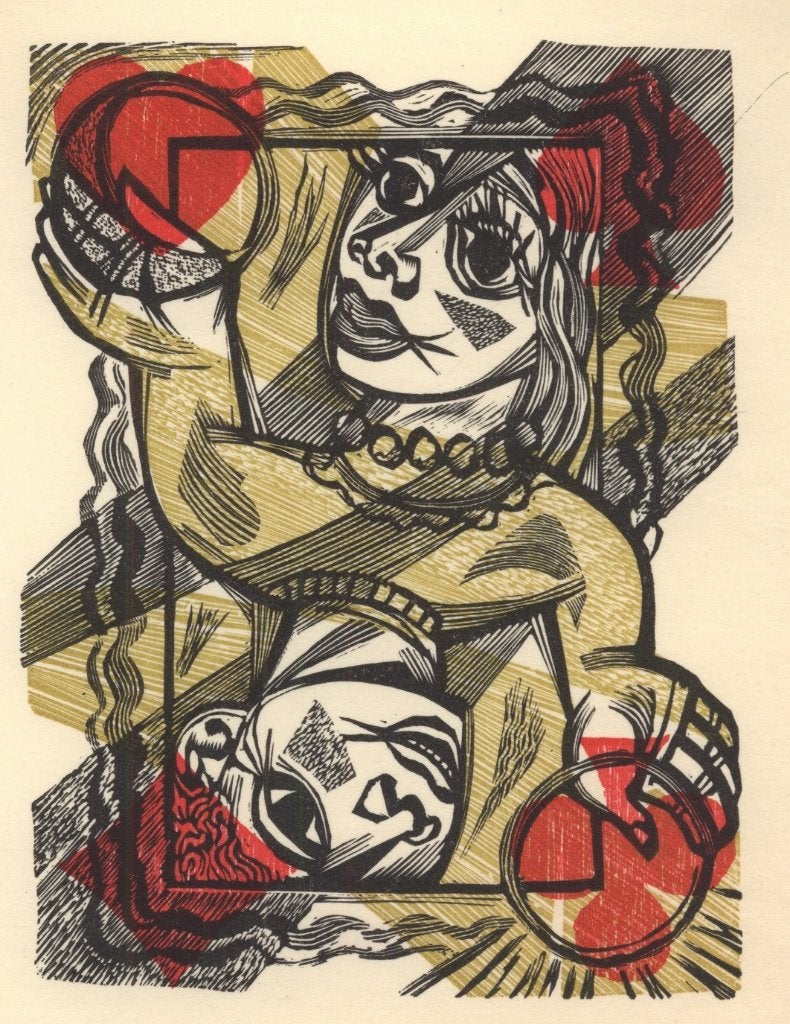 0659 Ex Libris Nederland : Lou Strik, 1957, Antiek en Kunst, Verzenden, Ex libris