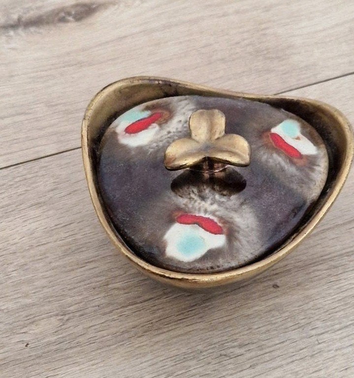 Carstens Tonnieshof keramiek schaaltje West Germany goud, Ophalen of Verzenden