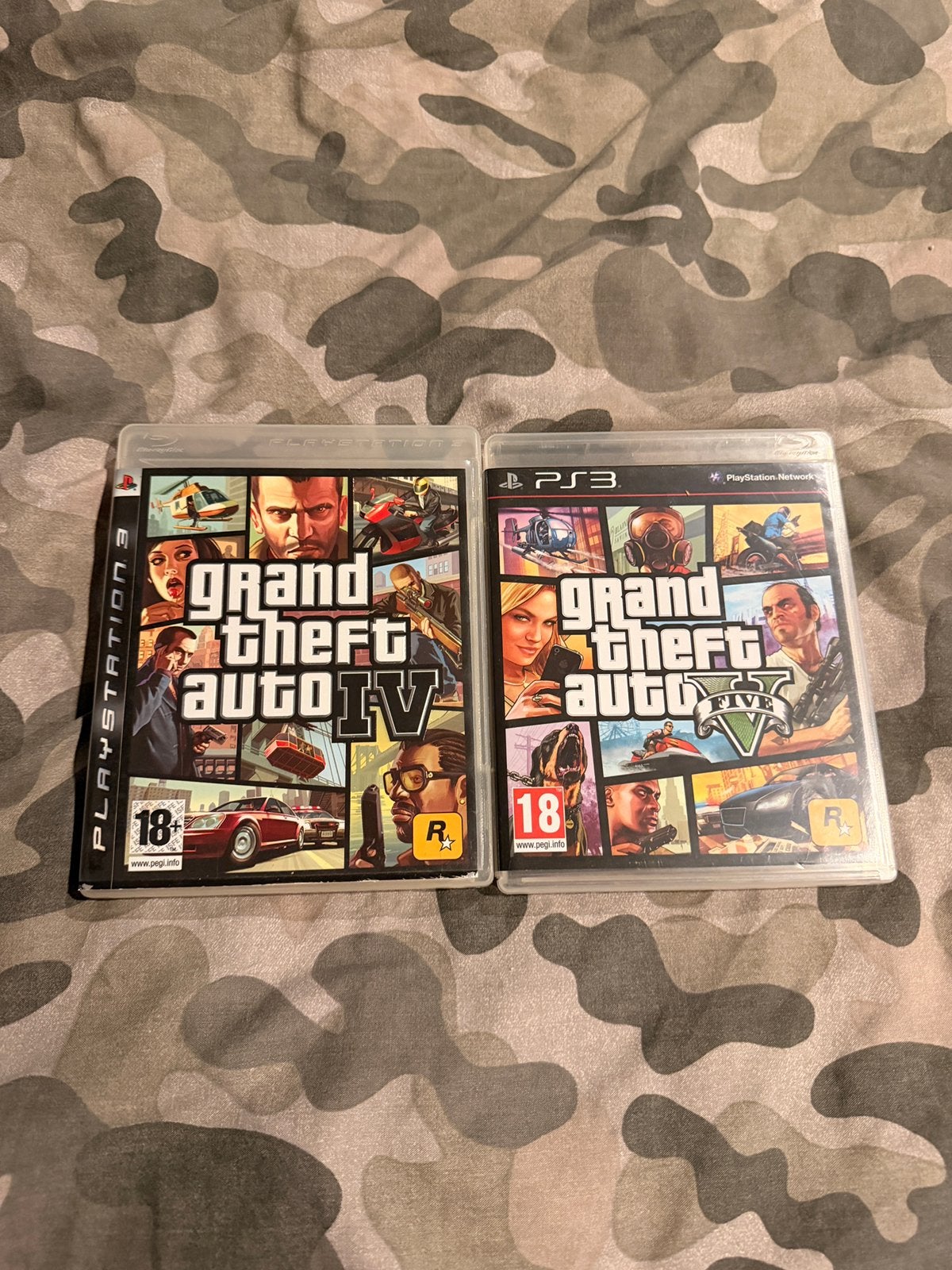 GTA IV & GTA V PS3 Set - Grand Theft Auto 4 en 5, Avontuur en Actie, Online, Gebruikt, Vanaf 18 jaar