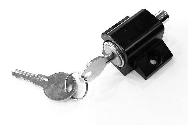 Opbouw Cilinderslot Zwart met Twee Sleutels, Ophalen of Verzenden, Nieuw, Rvs, Slot