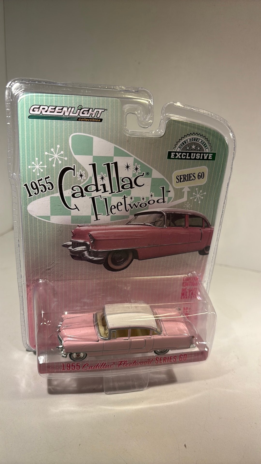 Cadillac Fleetwood serie 60 1955  Greenlight 1.64, Auto, Ophalen of Verzenden, A, A