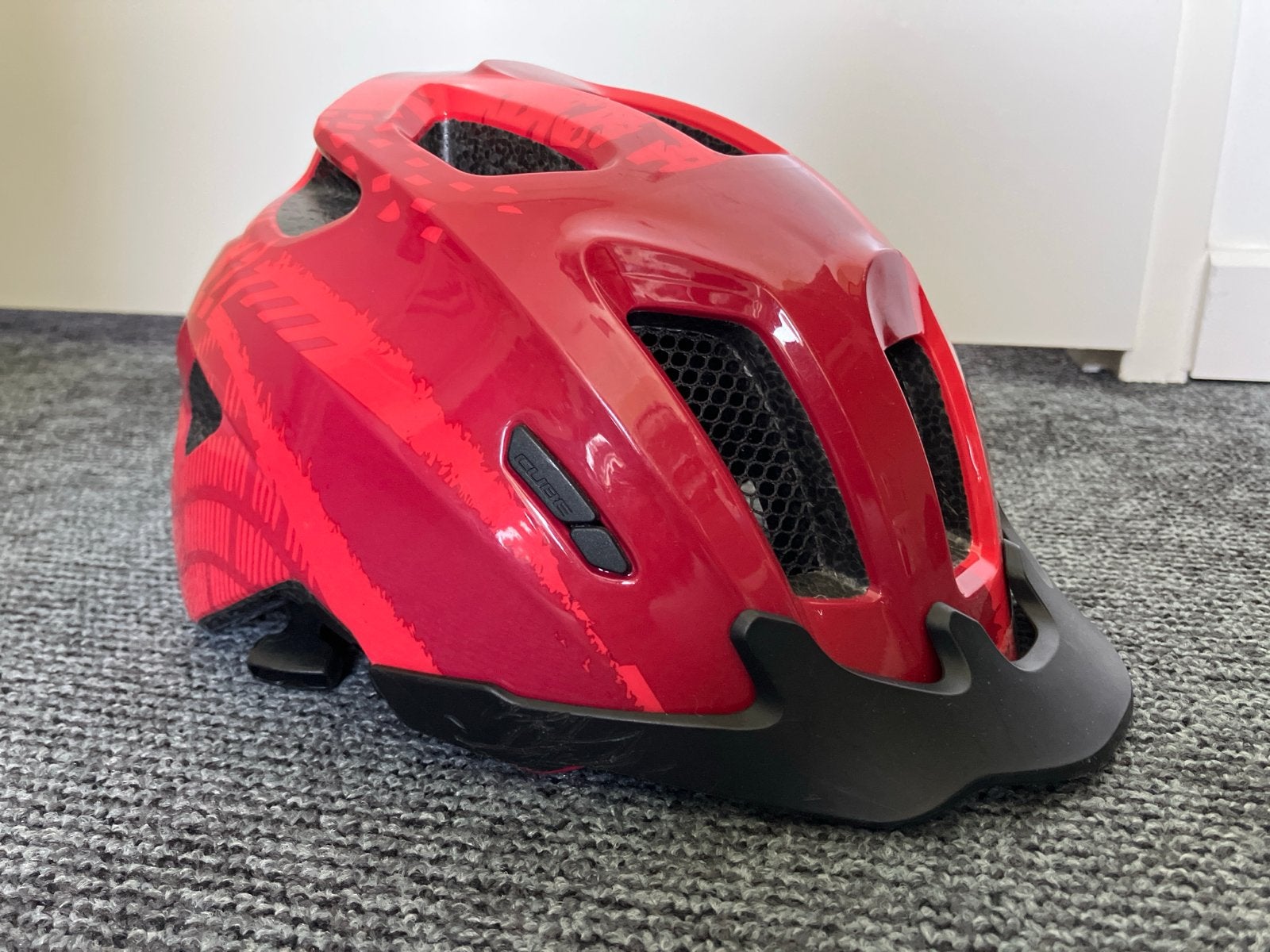 CUBE Fietshelm Kinderen Rood Maat S (49-55cm), Ophalen of Verzenden, Zo goed als nieuw, S, Jongen of Meisje