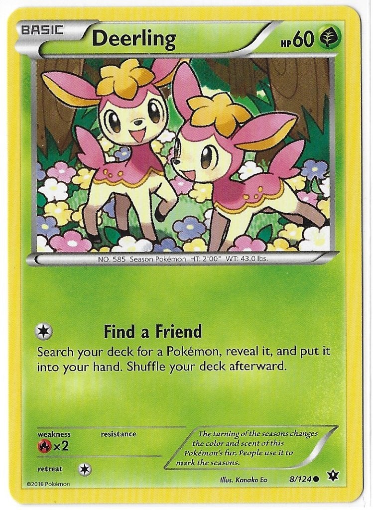 Fates Collide,  Deerling [common] 8/124, Verzenden, Nieuw, Losse kaart
