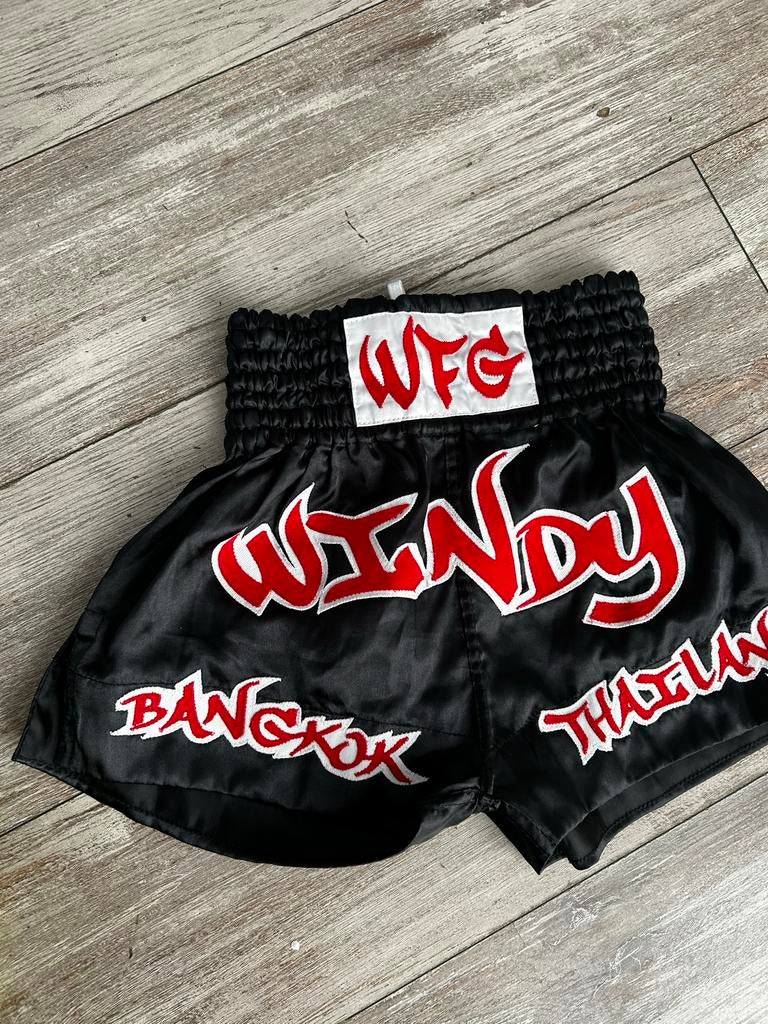 Windy Muay Thai Boksbroekje Zwart - Maat S/XS, Overige, Ophalen of Verzenden, Zo goed als nieuw, Vechtsportkleding