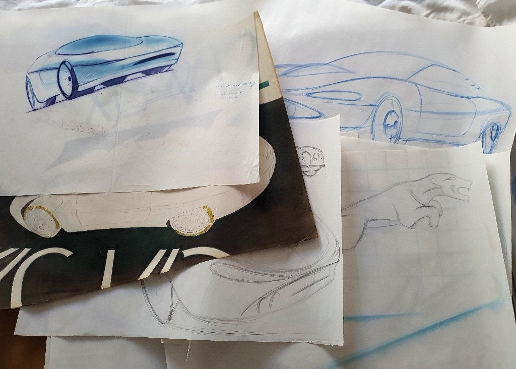 Originele Jaguar XJS V12 concept schetsen - 11 stuks, Ophalen of Verzenden, Gebruikt, Auto's