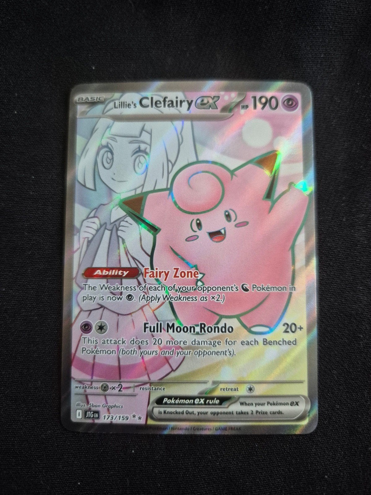 Lillie's Clefairy ex Holo Ultra Rare SV09: Journey Together, Ophalen of Verzenden, Gebruikt