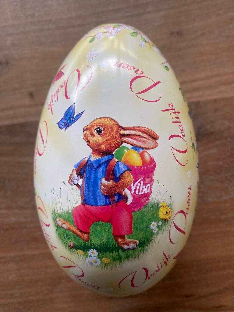 Blikken paasei. Vintage, Ophalen of Verzenden, Zo goed als nieuw