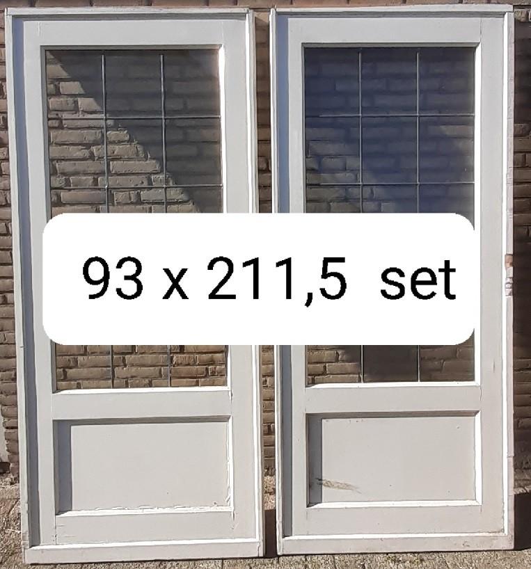 Glas in lood schuifdeuren € 100,00, Gebruikt, 80 tot 100 cm, Binnendeur, Ophalen of Verzenden