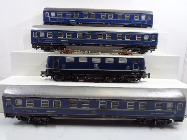 Marklin CIWL slaaptrein 4-delig. DB (H0)., Wisselstroom, Ophalen of Verzenden, Märklin, Gebruikt