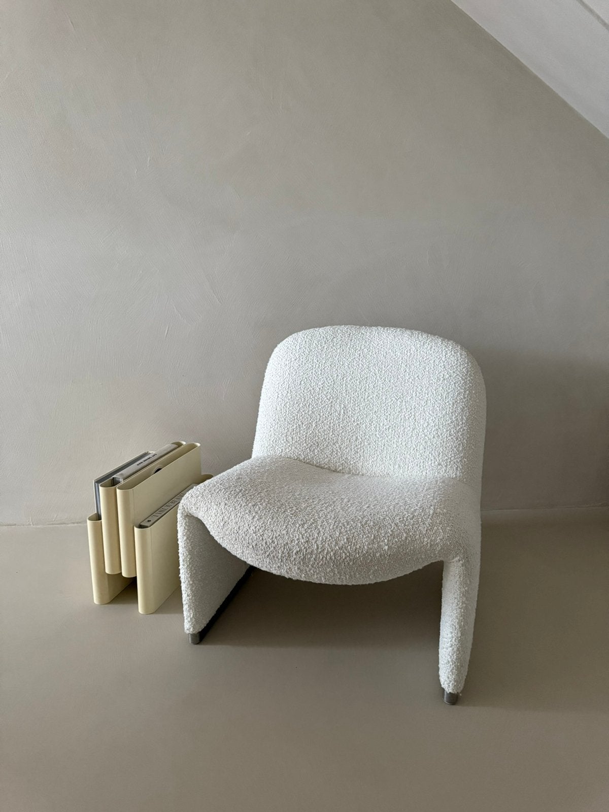 Giancarlo Piretti Artifort Alky chair fauteuil stoel Bouclé, Ophalen, Gebruikt, 75 tot 100 cm, Stof
