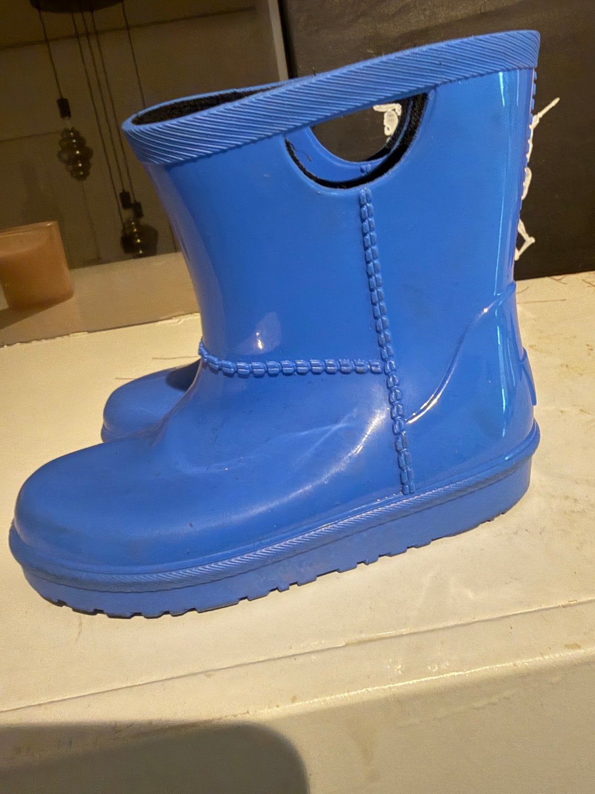 Blauwe UGG regenlaarzen voor kinderen, Ophalen of Verzenden, Gebruikt, Jongen of Meisje, Laarzen