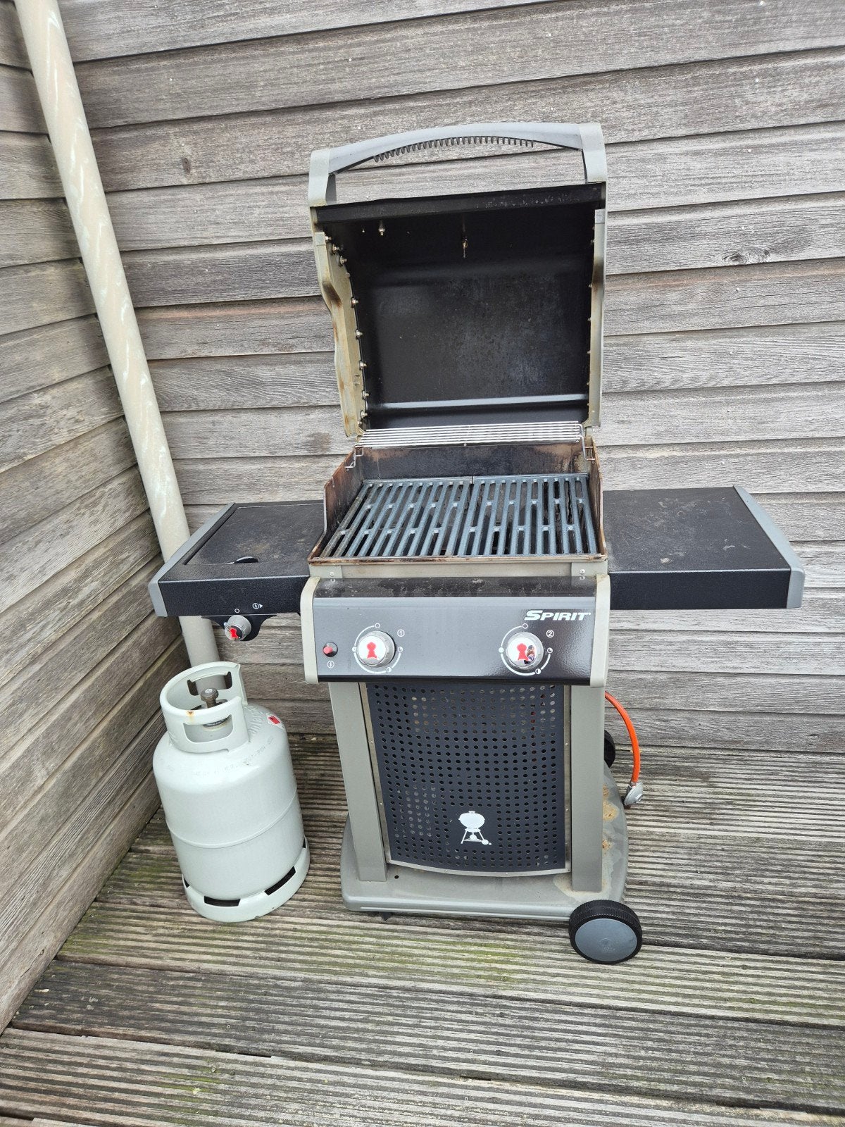 Weber Spirit gas BBQ met zijbrander - Topstaat!, Ophalen, Gebruikt, WEBER BBQ