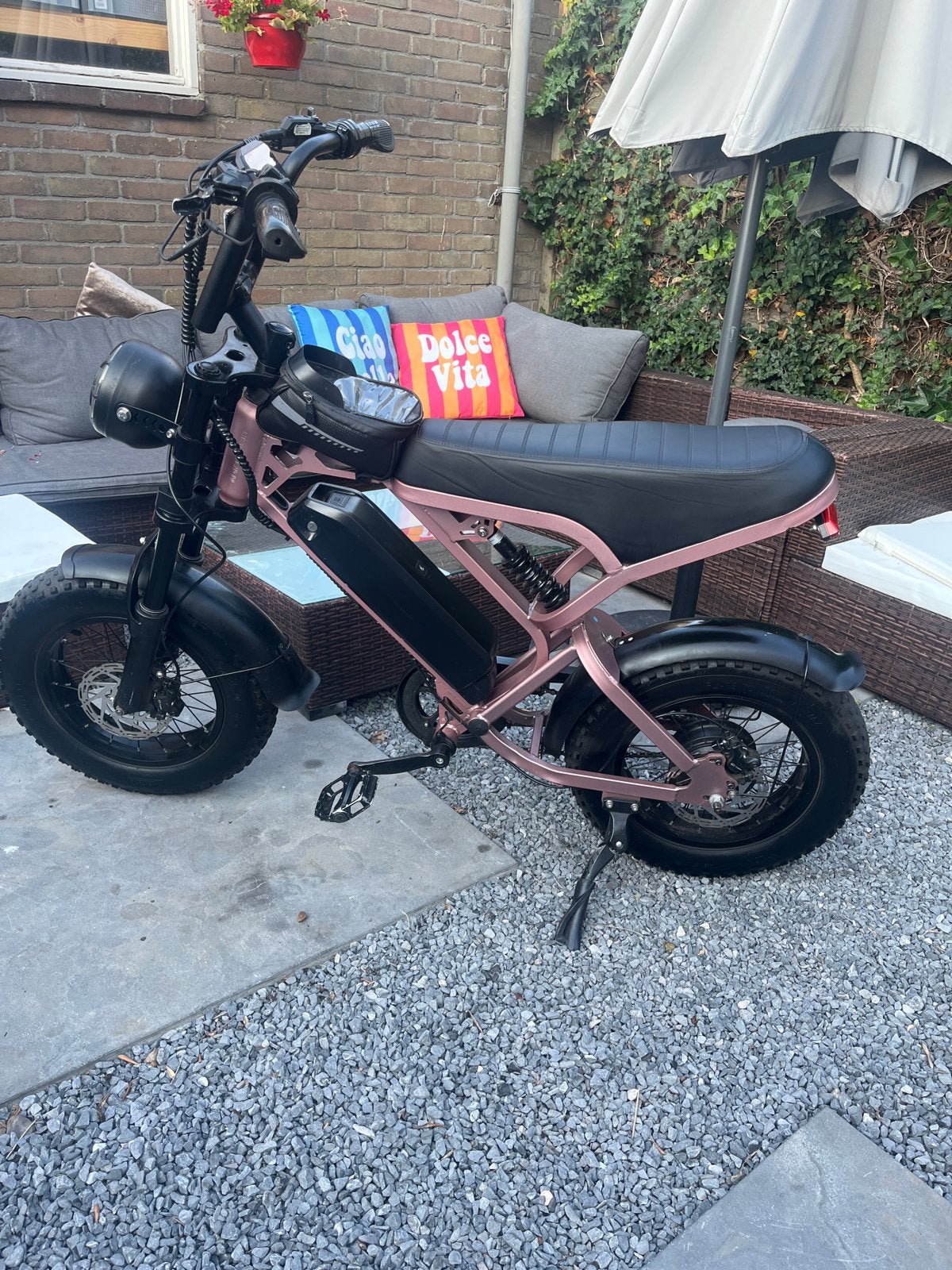 Rosé gold mini Fatbike - inclusief extra buiten band, Fietsen en Brommers, Zo goed als nieuw, Minder dan 47 cm, 50 km per accu of meer