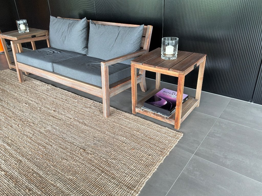 Loungeset teak - 5-delig z.g.a.n., Tuin en Terras, Tuinsets en Loungesets, 5 zitplaatsen, Teakhout, Ophalen of Verzenden, Loungeset