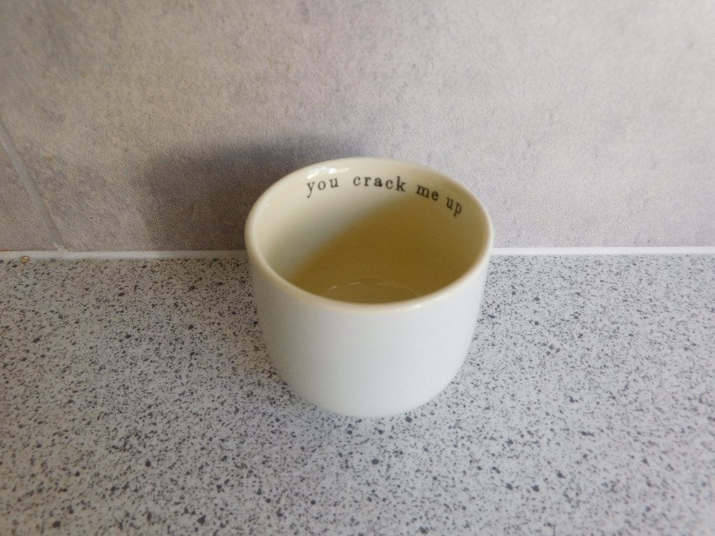 Eierdop 'You Crack me up' Blond Amsterdam, Keramiek, Ophalen of Verzenden, Zo goed als nieuw, Blond Amsterdam