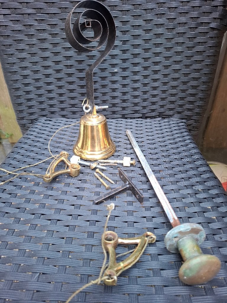Deurbel, trek bel, Ophalen, Gebruikt, Bedraad