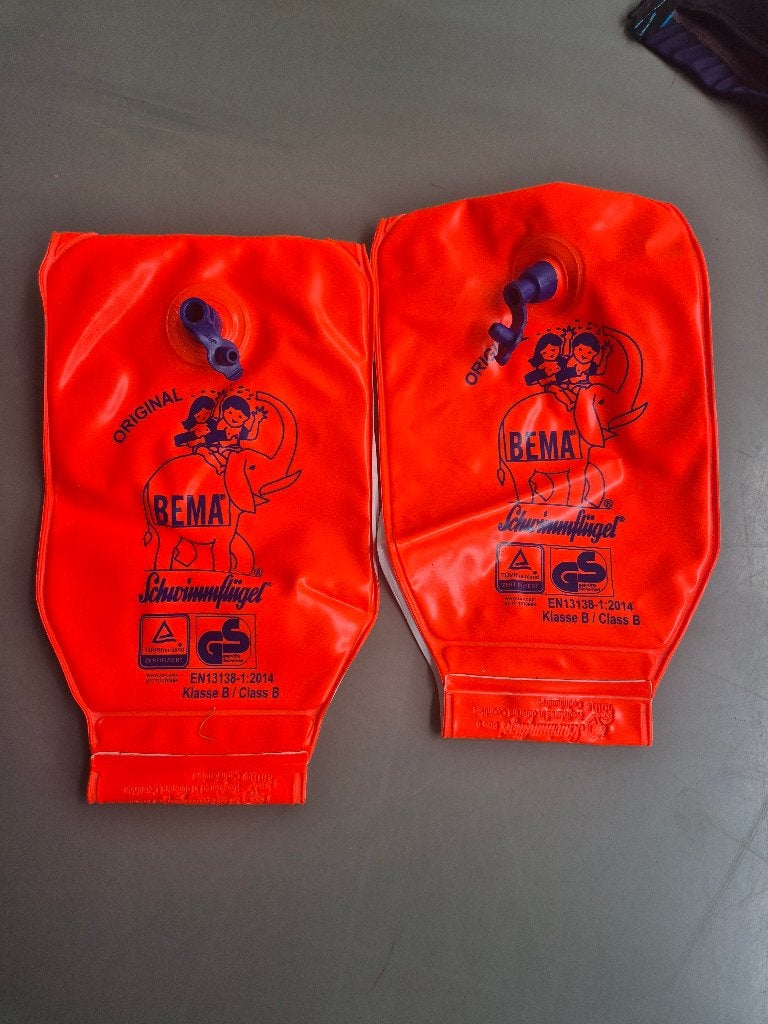 Zwembandjes Bema “Schwimmflügel” 1-6 Jaar Oranje, Jongen of Meisje, One size, Zo goed als nieuw, Zwem-accessoire