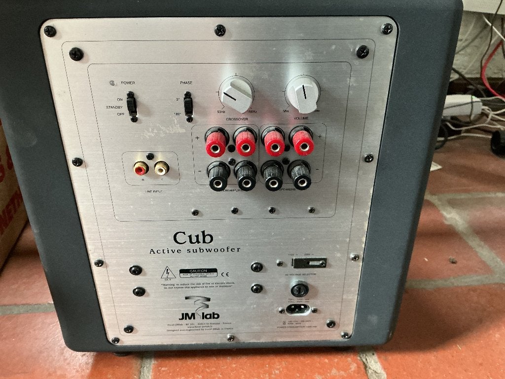 CUB active Subwoofer van JM Lab, Gebruikt, Subwoofer, 60 tot 120 watt, Ophalen