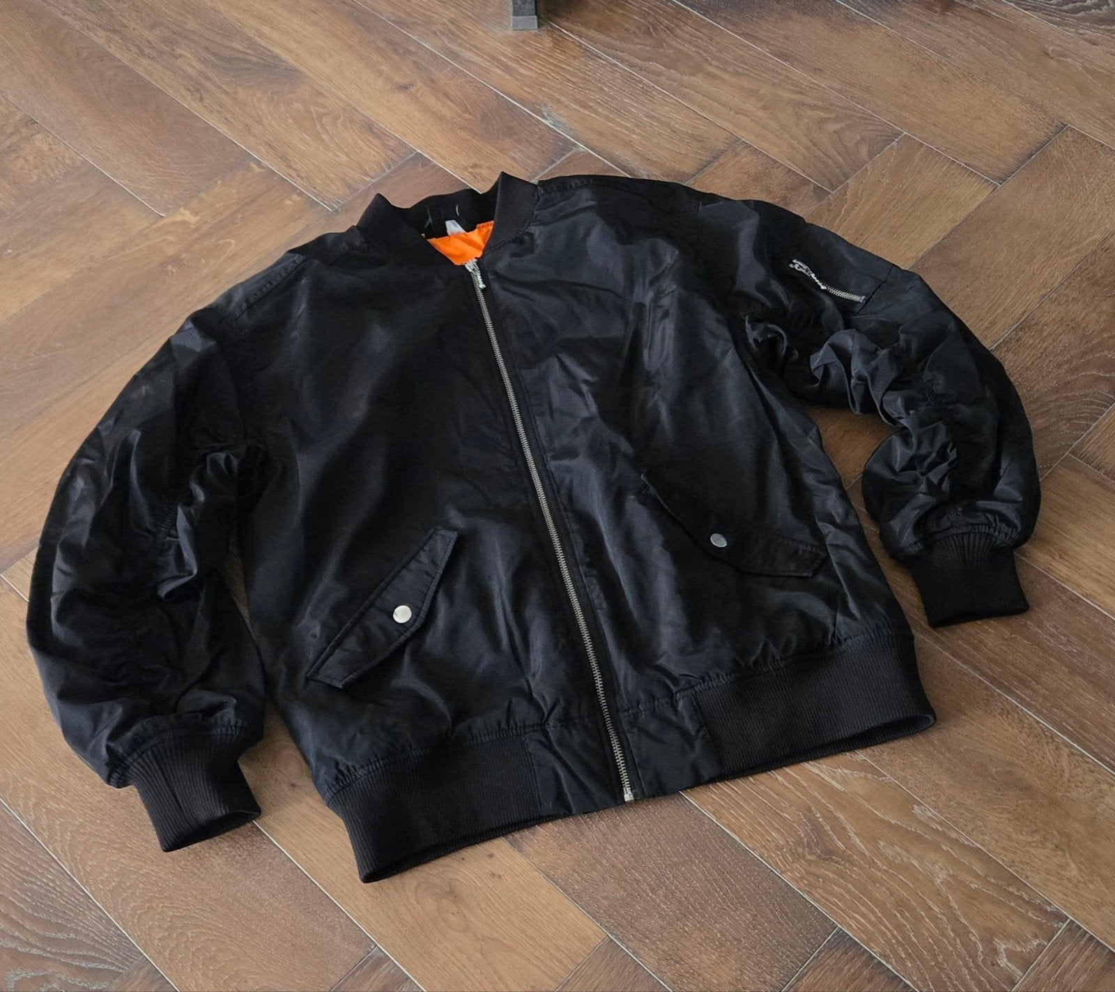 Bomberjack H&M, H&M, Verzenden, Zwart, Zo goed als nieuw