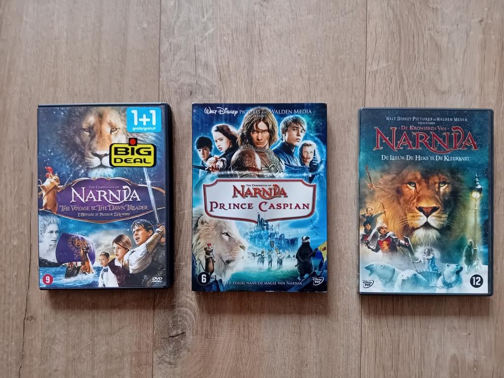 Narnia 3 films op dvd, Alle leeftijden, Ophalen of Verzenden, Zo goed als nieuw