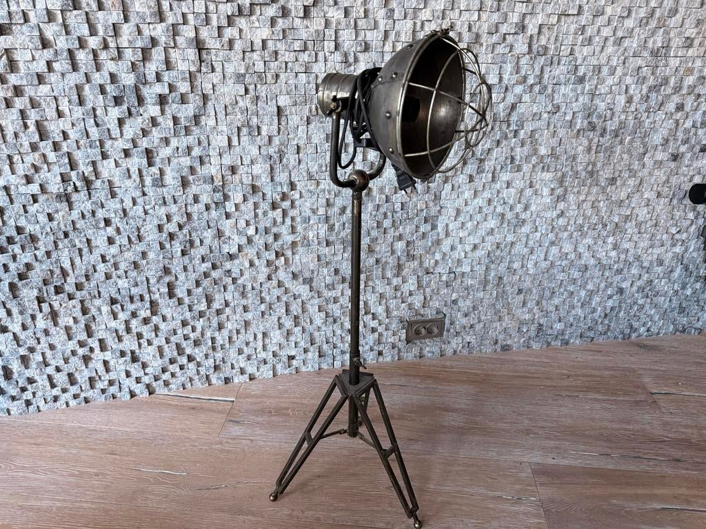 Industriële Vloerlamp met Statief - Vintage Stijl, Ophalen of Verzenden