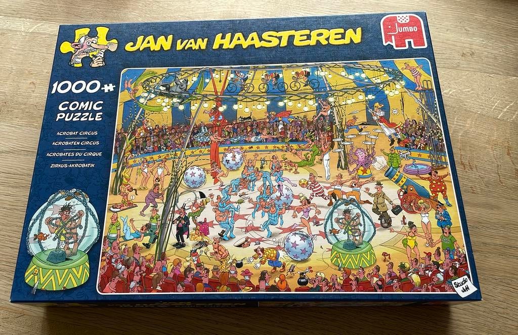 Van Haasteren 1000 stukjes acrobaten circus, Ophalen, 500 t/m 1500 stukjes, Zo goed als nieuw