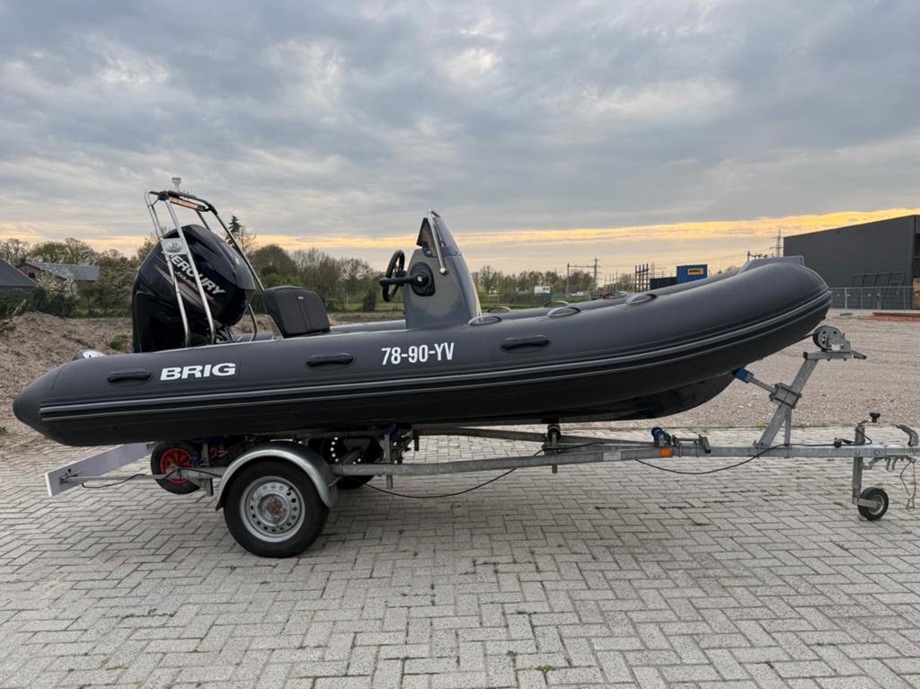 Brig falcon de luxe 450 met 50 pk Mercury!, Ophalen, PVC, Zonnedek, Zo goed als nieuw