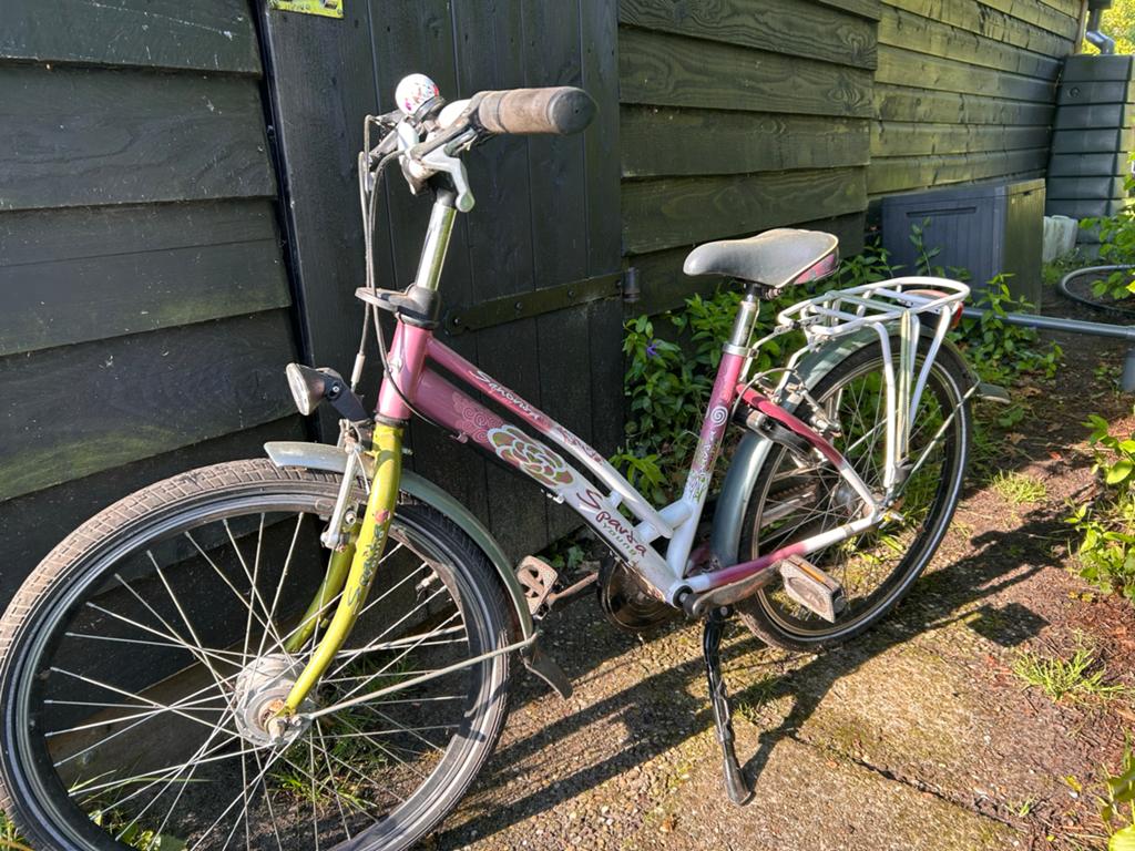 Sparta meisjesfiets 24 inch, Ophalen, Velgrem, Handrem, Gebruikt