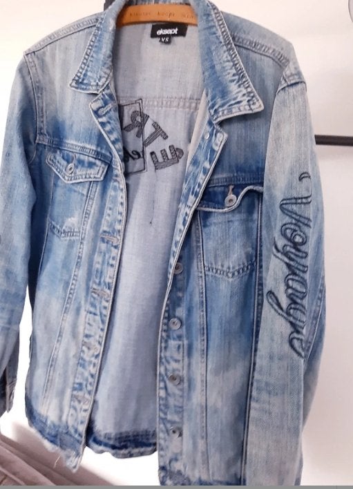 Eksept spijkerjack maat xs, Blauw, Ophalen of Verzenden, Zo goed als nieuw, Eksept